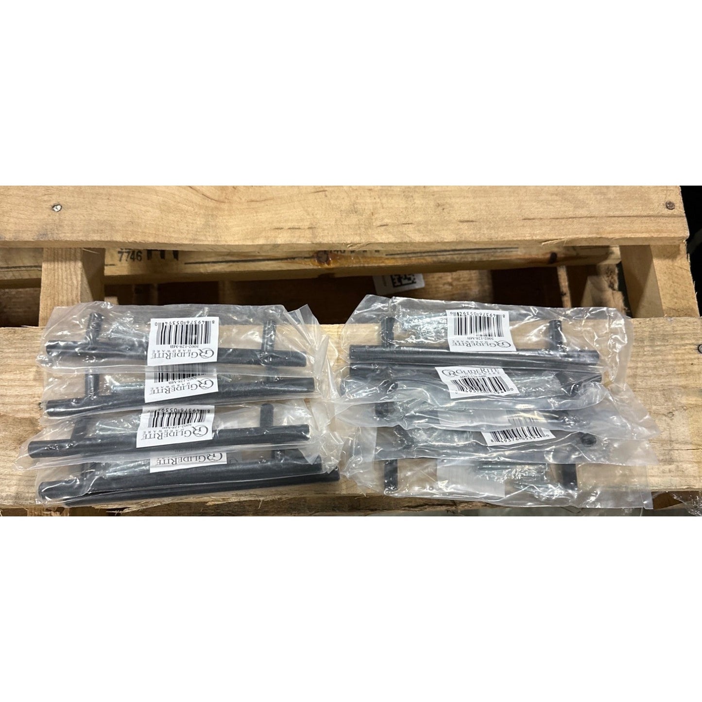 GlideRite Matte Black 5-Inch Solid Cabinet Handle Drawer Pulls 10-Pack