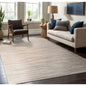 Beverly Rug Linea Beige 8x10 Indoor Outdoor Area Rug Washable Rubber Back Patio Rug New