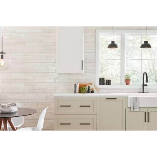 Daltile LuxeCraft Arteko Antique White 3 in. x 12 in. Glazed Ceramic Wall Tile