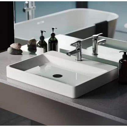 Swiss Madison Carre Rectangular Vessel Sink White (SM-VS202) – NEW