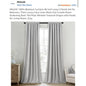 100% Blackout Curtains 96 Inch Long 2 Panels Set Grey