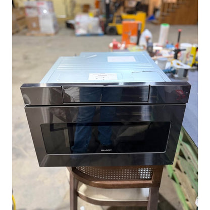 Sharp 24” Black Stainless Microwave Drawer 1.2 cu ft (SMD2470AH) NEW – Small Dent