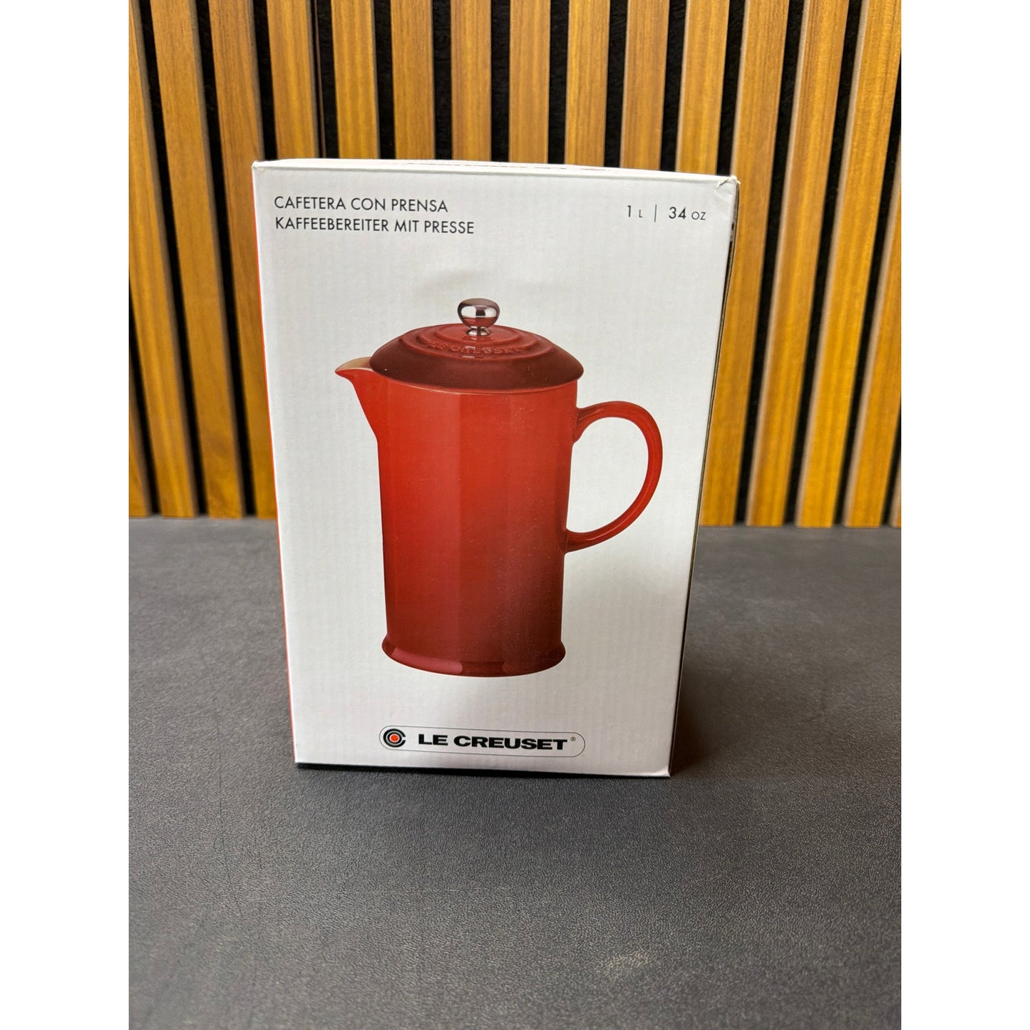 Le Creuset French Press 34 oz Grey