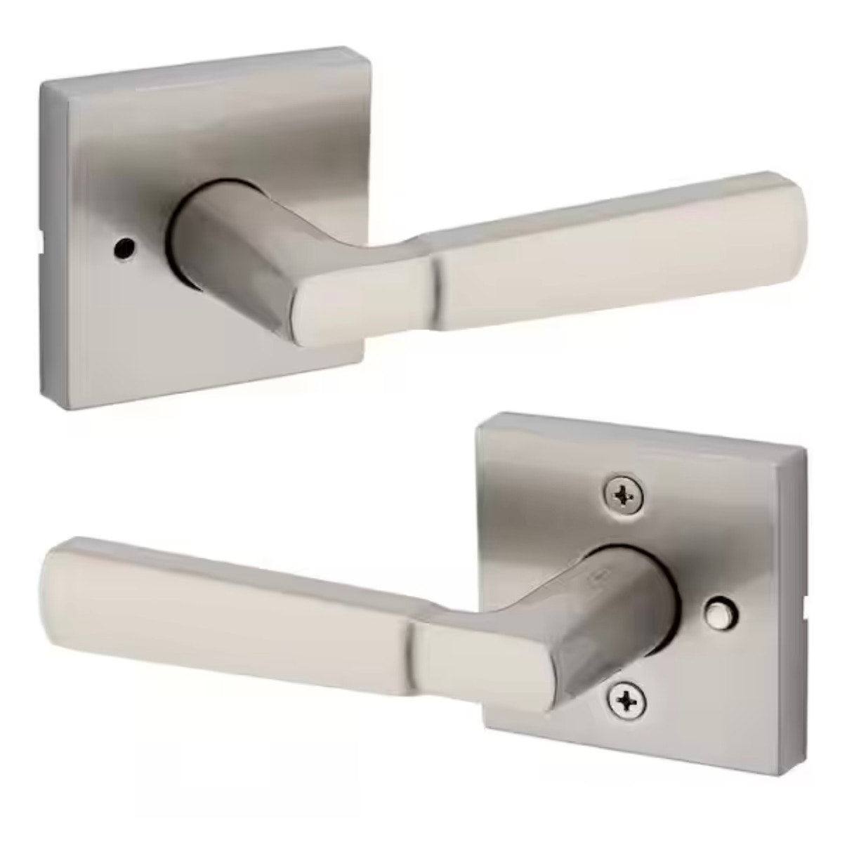 Kwikset Perth Privacy Door Handle Satin Nickel New