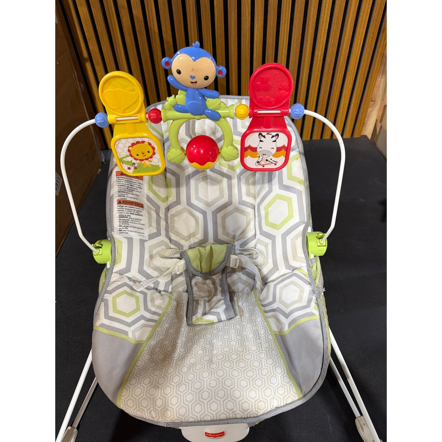 Fisher-Price Infant Baby Bouncer Seat with Toy Bar and Vibrate Function