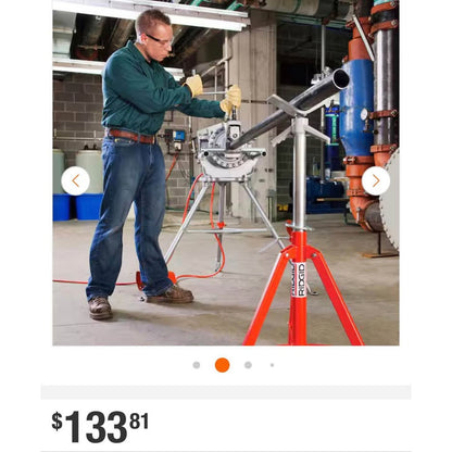 RIDGID VJ-99 V-Head High Pipe Stand 12” Capacity (28–52” Adjustable) – BRAND NEW