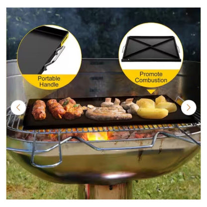 Carbon Steel Griddle 16" X 24" Grill Plate Flat Top With Handles
