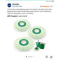 3 Pack Microfiber Mop Head Replacement Green/White For Libman Spin