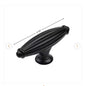 GlideRite Matte Black 2-1/2 In Fluted Cabinet Knobs 10-Pack