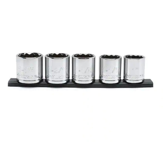 Husky 1/2 in SAE Large Socket Set 5 Piece New