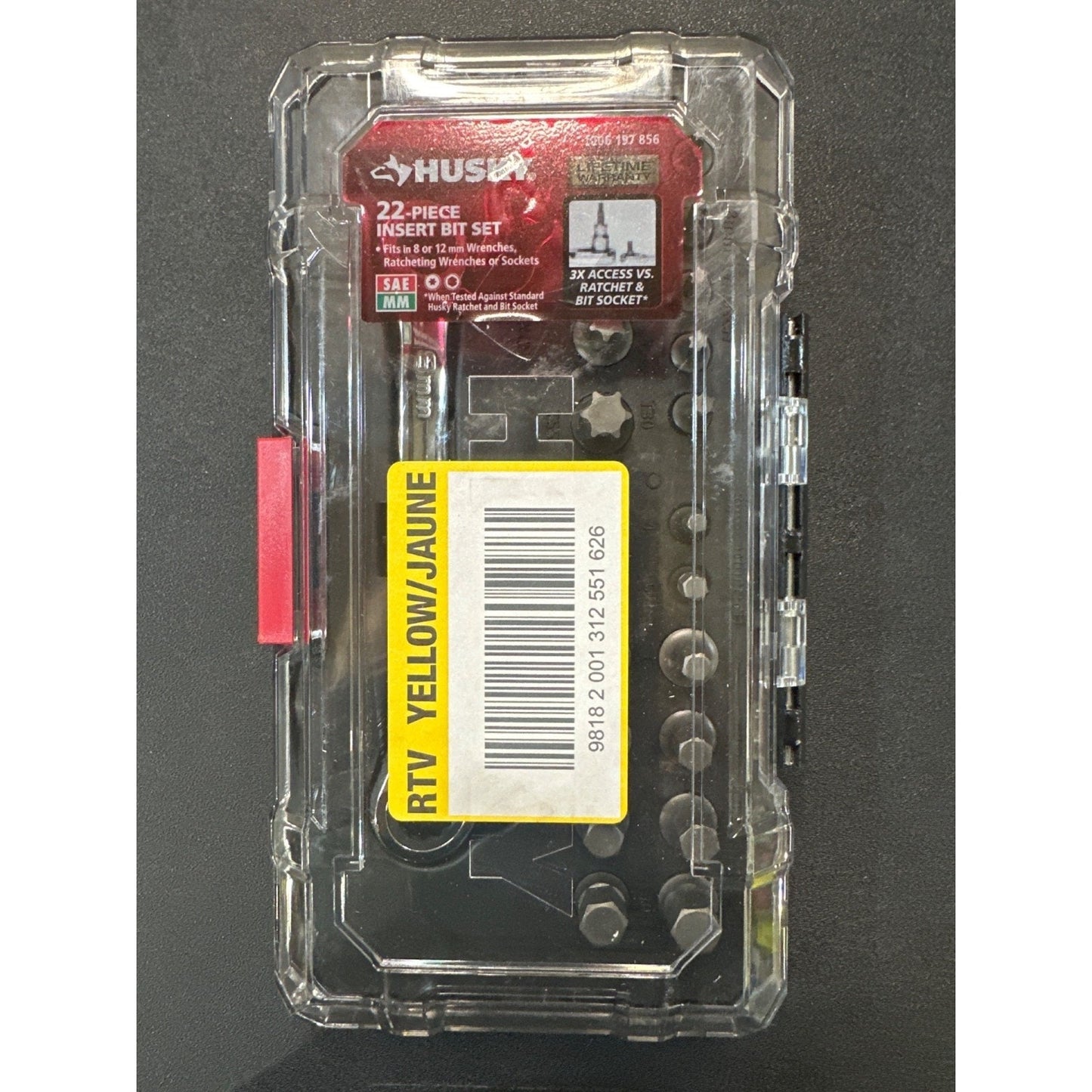 22-Piece Husky Ratchet Insert Bit Set W/ Case & Wrench
