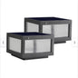 Modern Black Waterproof Dusk to Dawn LED Solar Outdoor Post Lamp